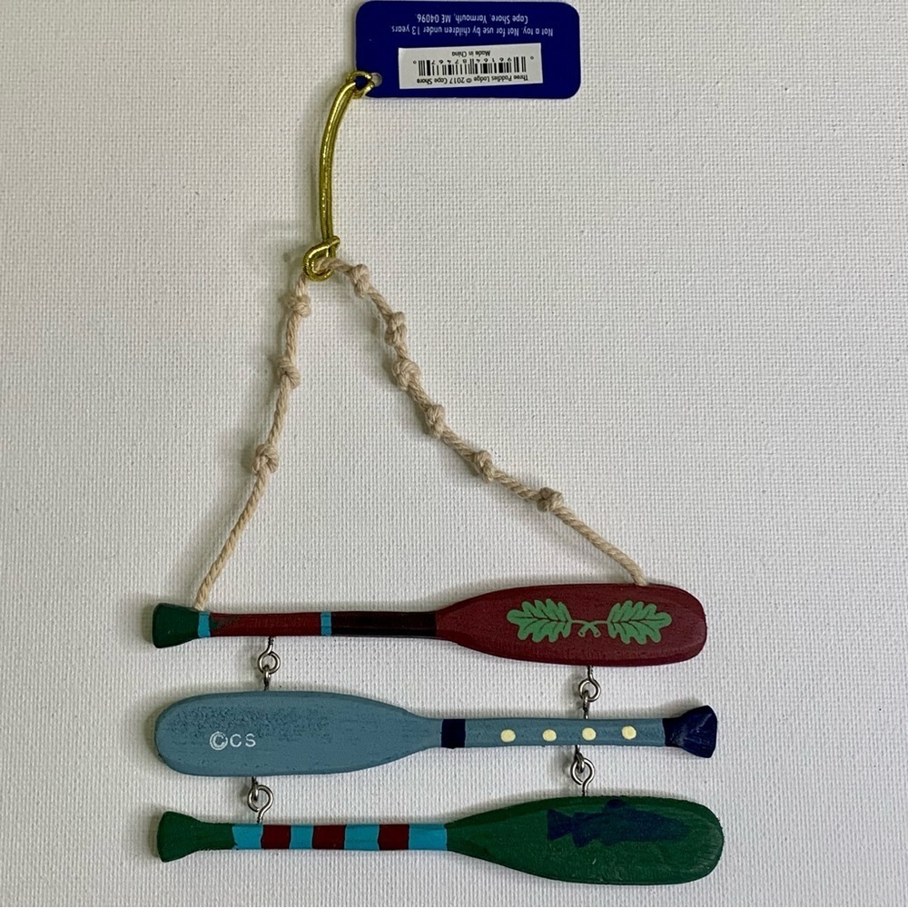 Cape Shore Canoe Boating Paddles Oars Hanging Ornament Wall Art Minnesota USA 6" - Picture 2 of 14